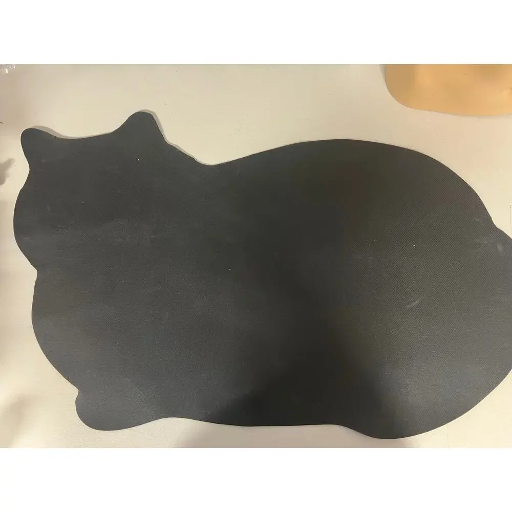Cute Cat Shaped Plush Floor Rug Anti-Slip Rubber Back Soft Carpet Home Decor